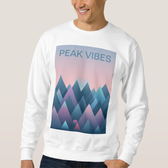 Peak Vibes: Mountain Adventure Sweatshirt (Front)