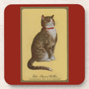 Peake, Chessie’s Old Man tomcat tabby cat Coaster