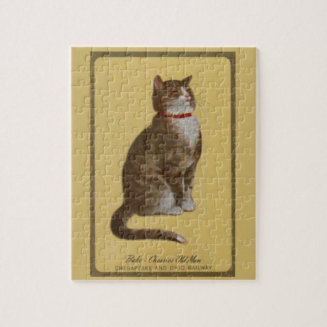 Peake, Chessie’s Old Man tomcat tabby cat Jigsaw Puzzle (Vertical)