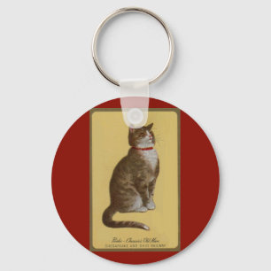 Peake, Chessie’s Old Man tomcat tabby cat Key Ring