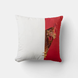 peaking rooster cushion