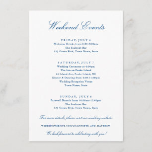 Peaks Island Collection Weekend Events Wedding Enclosure Card