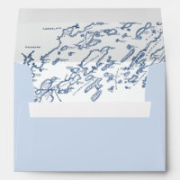 Peaks Island Maine Map Light Blue Wedding
