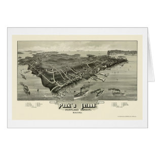 Peak's Island, ME Panoramic Map - 1886