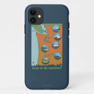 Peaks of the Northwest - 5 Different Mountains Case-Mate iPhone Case