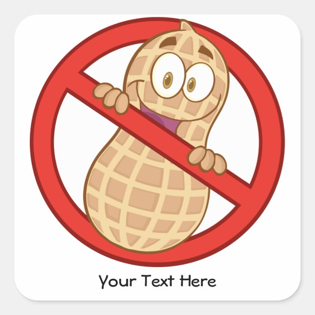 Peanut Allergy 2 (customisable) Square Sticker (Front)