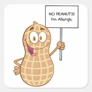 Peanut Allergy (customisable) Sticker