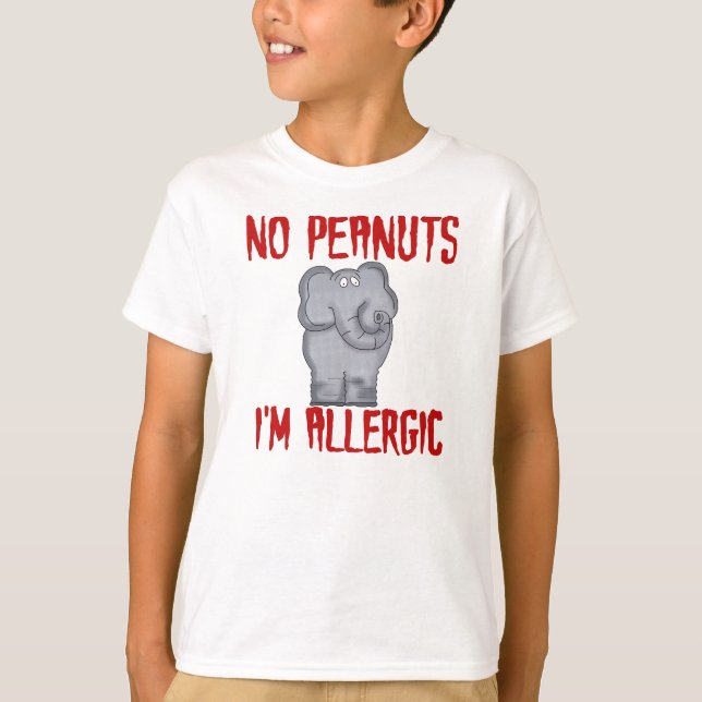 Peanut Allergy Elephant T-Shirt (Front)
