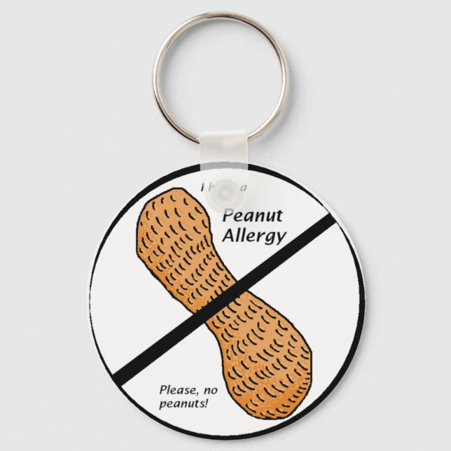 Peanut Allergy Warning Key Ring (Front)
