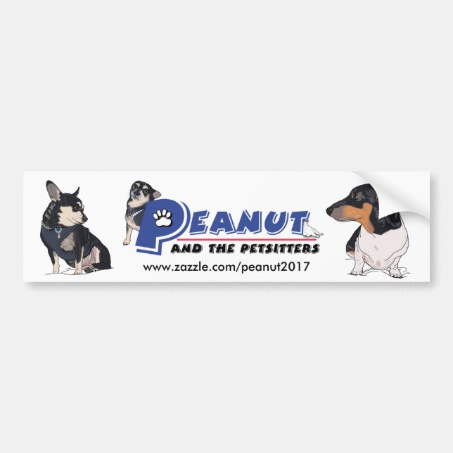 Peanut and Boogie advertising Bumper Sticker (Front)
