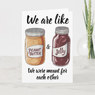 Peanut and jelly jars anniversary  card