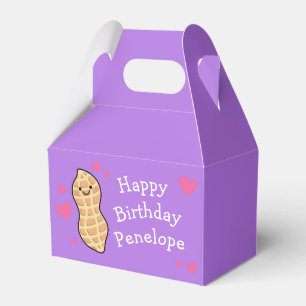 Peanut Birthday Party Cute Kids Cartoon Nut Favour Box