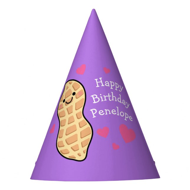 Peanut Birthday Party Cute Kids Cartoon Nut Party Hat (Front)
