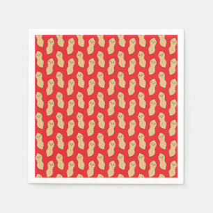 Peanut Birthday Party Kids Cute Nut Cartoon Napkin