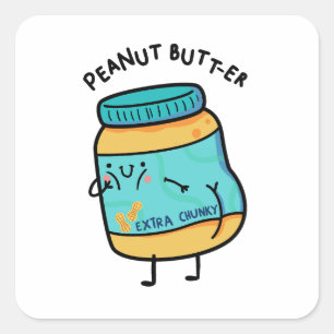 Peanut Butt-er Peanut Pun Sticker