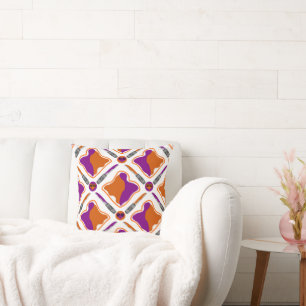 Peanut Butter and Grape Jelly Seamless Pattern Cushion