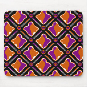 Peanut Butter and Grape Jelly Seamless Pattern Mouse Pad