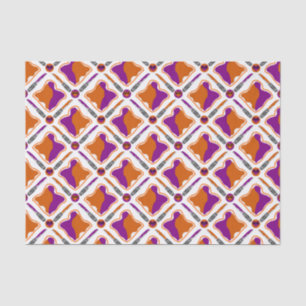 Peanut Butter and Grape Jelly Seamless Pattern Tissue Paper