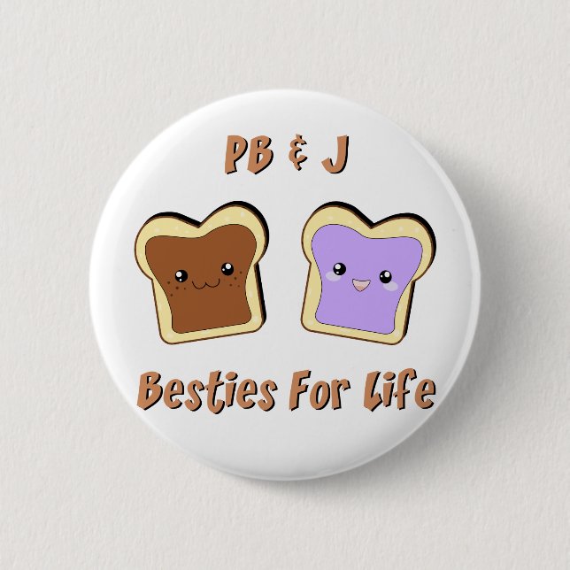 Peanut Butter and Jelly 6 Cm Round Badge (Front)