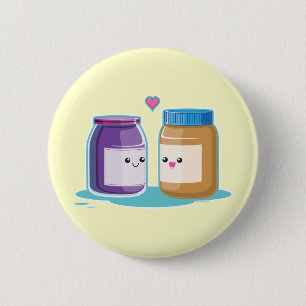 Peanut Butter and Jelly 6 Cm Round Badge