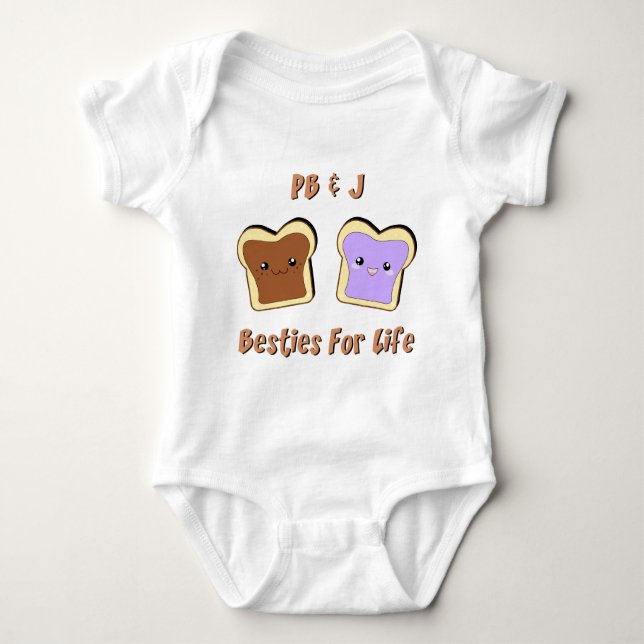 Peanut Butter and Jelly Baby Bodysuit (Front)