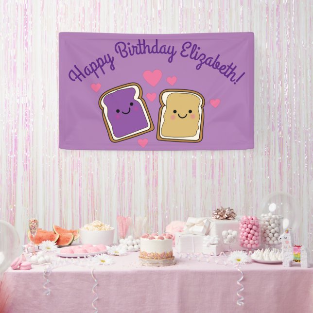 Peanut Butter and Jelly Birthday Party PBJ Banner (Party)