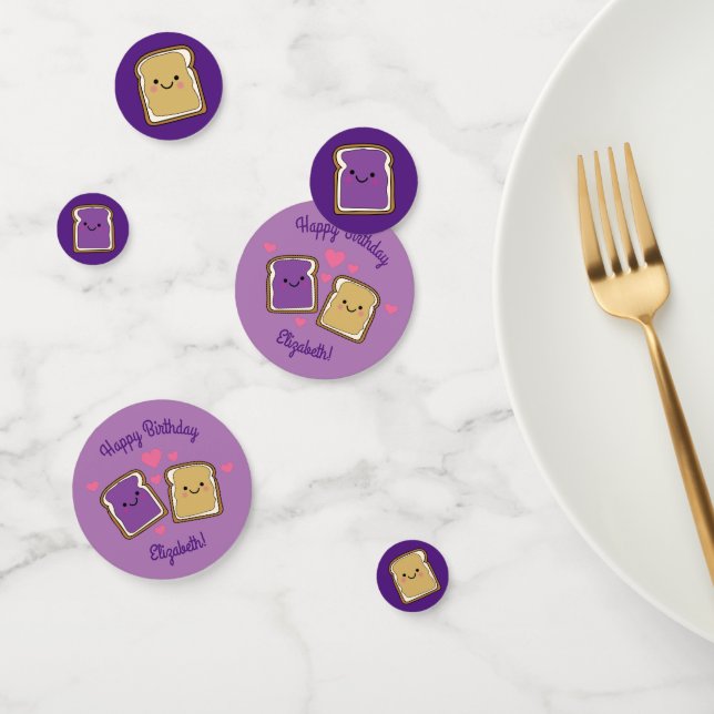Peanut Butter and Jelly Birthday Party PBJ Confetti (Group)