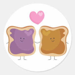 Peanut Butter and Jelly Love Stickers