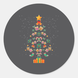 Peanut Butter And Jelly Pb & J Christmas Tree Classic Round Sticker