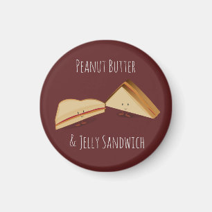 Peanut Butter and Jelly Sandwich Magnet