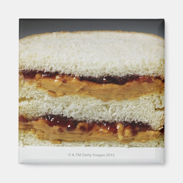 Peanut butter and jelly sandwich. magnet (Front)