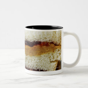 Peanut butter and jelly sandwich. Two-Tone coffee mug