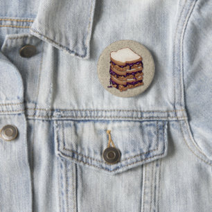 Peanut Butter and Jelly Sandwiches 6 Cm Round Badge