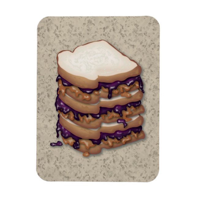 Peanut Butter and Jelly Sandwiches Magnet (Vertical)