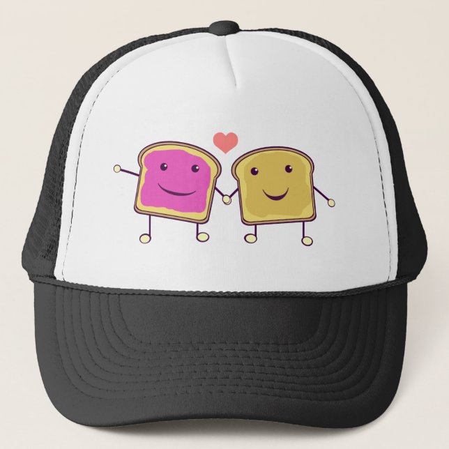 Peanut Butter and Jelly Trucker Hat (Front)