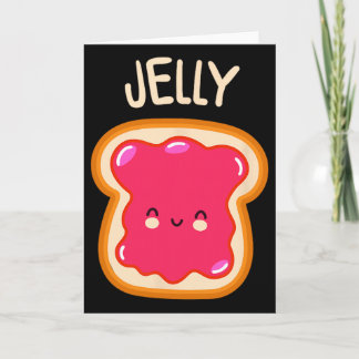 Peanut Butter And Jelly Twin Best Friend Matching  Card