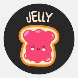 Peanut Butter And Jelly Twin Best Friend Matching Classic Round Sticker