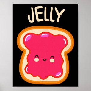 Peanut Butter And Jelly Twin Best Friend Matching  Poster