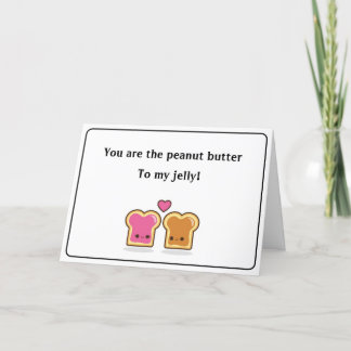 Peanut Butter and Jelly Valentines Day Card