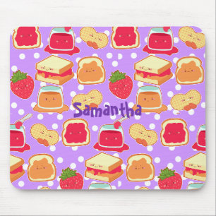Peanut Butter And Strawberry Jelly Mouse Pad