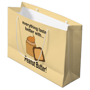 Peanut Butter Bread Cute Birthday Large Gift Bag