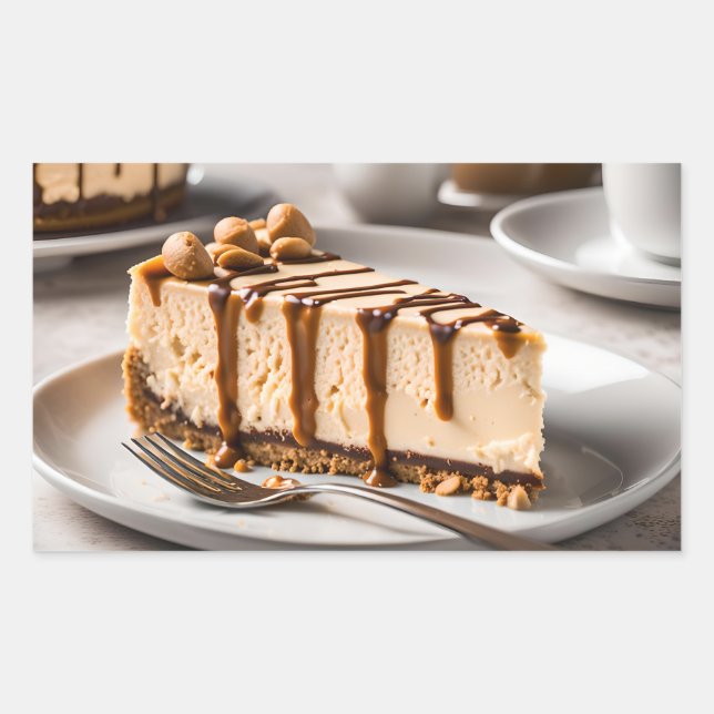 Peanut Butter Cheesecake Rectangular Sticker (Front)