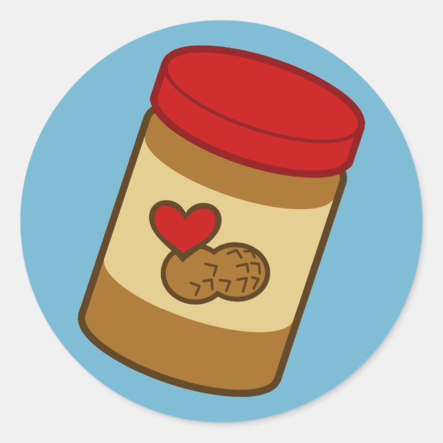 Peanut Butter Classic Round Sticker (Front)