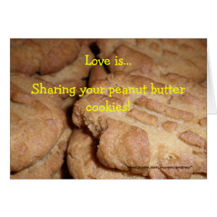 Peanut Butter Cookie Recipe Card