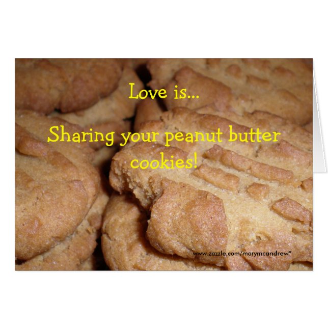 Peanut Butter Cookie Recipe Card (Front Horizontal)