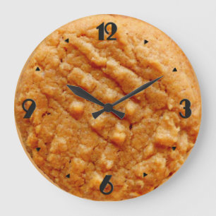 Peanut Butter Cookie, Tan Large Clock
