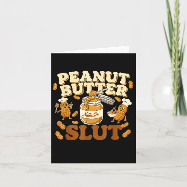 Peanut Butter Funny Peanut Butter Lovers Apparel  Card (Front)