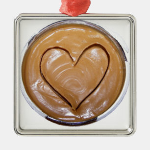 Peanut Butter Heart Metal Tree Decoration