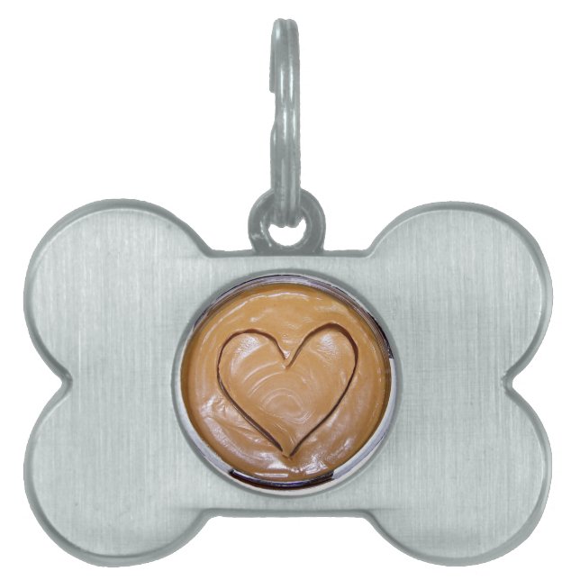 Peanut Butter Heart Pet ID Tag (Front)