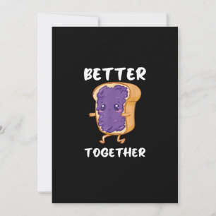 Peanut Butter Jelly Better Together Funny Food Lov Holiday Card